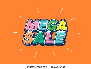 Mega sale special offer banner template.