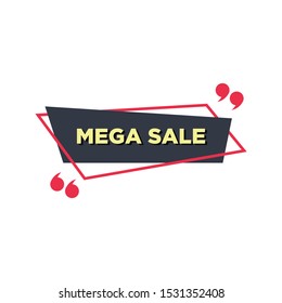 Mega Sale Special Offer Design Concept For Business. Discount Banner Promotion Template Vector illustration