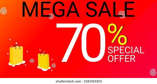 Mega Sale Special Offer flash sale promo up to 70