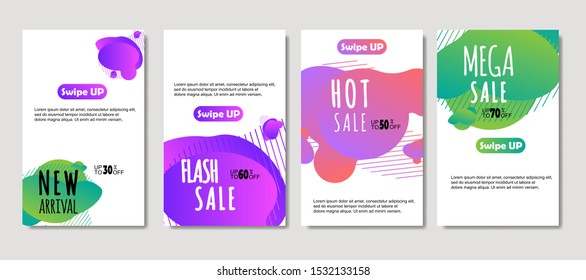 Mega sale special offer set Dynamic abstract fluid mobile for sale banners. Sale banner template design. design for flyer, gift card,  Poster on wall ,coverbook,  banner, social media posted