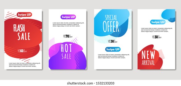 Mega sale special offer set Dynamic abstract fluid mobile for sale banners. Sale banner template design. design for flyer, gift card,  Poster on wall ,coverbook,  banner, social media posted