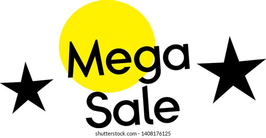 MEGA SALE stamp on white