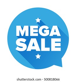 Mega Sale sticker vector