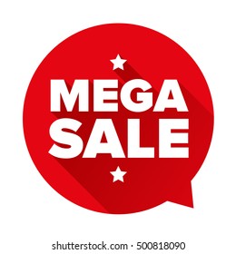 Mega Sale sticker vector