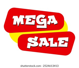 Mega Sale sticker,sign,label,stamp,banner. Stock vector