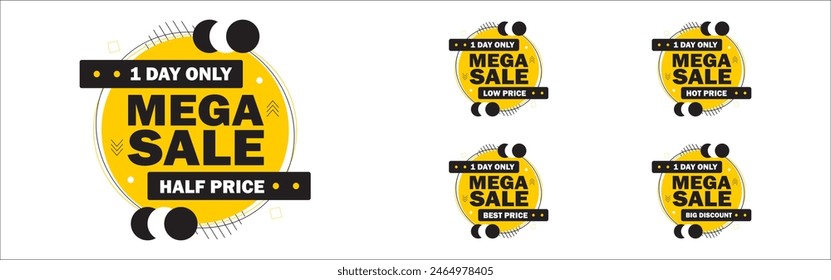 Mega Sale Store Banner Vector Element