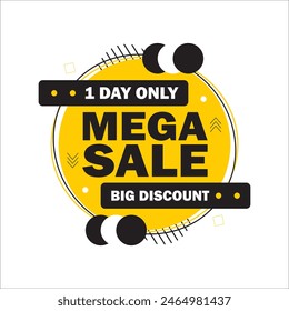 Mega Sale Store Banner Vector Element