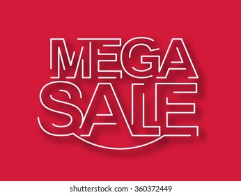 Mega Sale Text Design Element