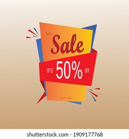 mega sale vector design, abstract