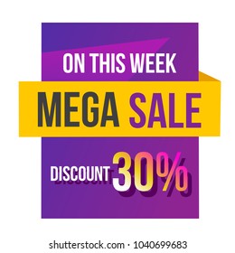 Mega Sale vector illustration