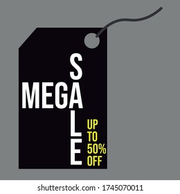 mega sale vetorial illustration design 