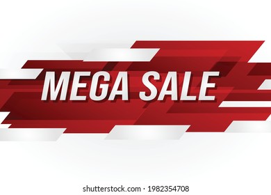 Mega sale word concept vector illustration with modern futuristic  3d style for landing page template ui web mobile app poster banner flyer background gift card coupon label wallpaper
