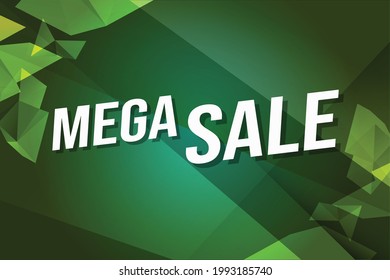 Mega venta concepto de palabra ilustración vector con estilo moderno futurista 3d para la plantilla de la página de aterrizaje ui aplicación móvil afiche pancarta volante fondo tarjeta de regalo etiqueta de cupón papel tapiz
