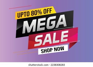 mega sale word concept vector illustration with lines and 3d style, landing page, template, ui, web, mobile app, poster, banner, flyer, background, gift card, coupon, label, wallpaper