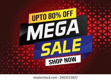 Mega sale word concept vector illustration and 3d style, landing page, template, ui, web, mobile app, poster, banner, flyer, background, gift card, coupon, label, wallpaper
