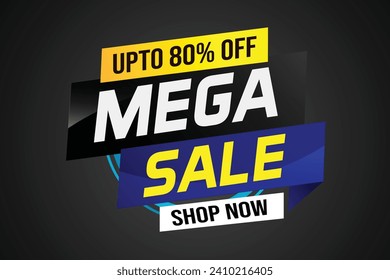 Mega venta concepto de palabra ilustración vectorial con estilo megáfono y 3d, página de inicio, plantilla, ui, web, aplicación móvil, afiche, banner, volante, fondo, tarjeta de regalo, cupón, etiqueta, papel tapiz	
