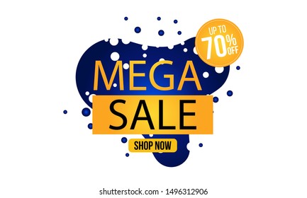 Mega Sale Word design vector
