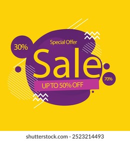 mega sales background with abstract shapes