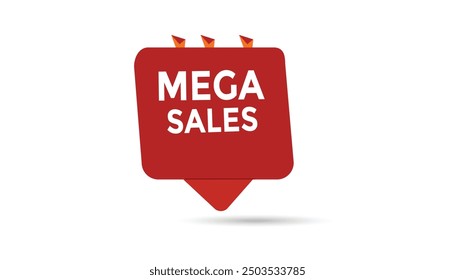 Mega sales button web banner templates. Vector Illustration 
