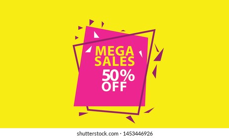 mega sales editable banner design | offer design
