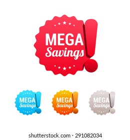 Mega Savings Labels