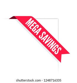Mega Savings Ribbon Label