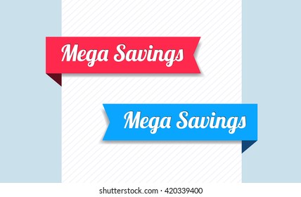 Mega Savings Ribbons