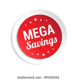 Mega Savings Sticker