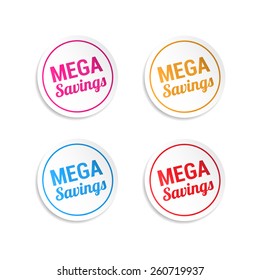 Mega Savings Stickers