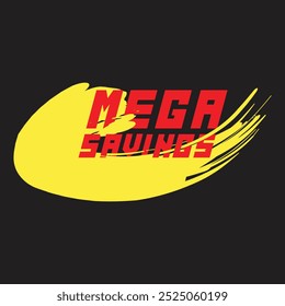 ilustração do ícone do adesivo de texto de mega economia
