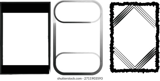 Mega-Set von abstrakten Grafikdesign-Elementen mit dekorativen Rahmen, dynamischen Starbursten und geometrischen Formen-Kollektion