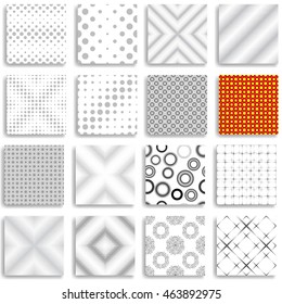 Mega set of Abstract Halftone Dotted Patterns .Mesh Seamless texture for your design.illustration can be used for background.