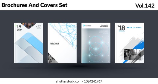 Mega set of abstract templates for business, trendy colourful triangles
