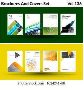 Mega set of abstract templates for business, trendy colourful triangles