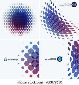 Mega Set of Abstract vector design round elements for graphic template