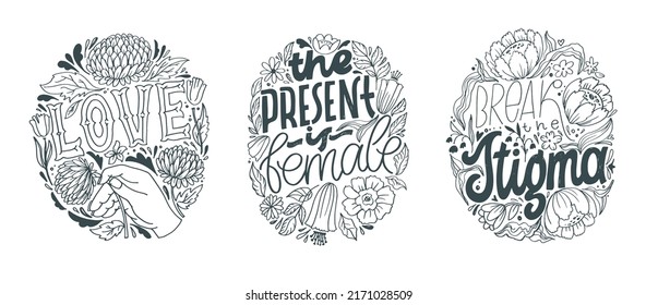 Mega set. Beautiful hand drawn doodle lettering motivation postcard. Lettering t-shirt design, template banner, poster.