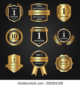 Mega Set and Big Group, Award Shield and Luxury Emblem Vector Design