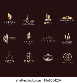 Mega Set and Big Group, Real Estate, Building and Construction Logo Vector