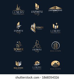 Mega Set and Big Group, Real Estate, Building and Construction Logo Vector
