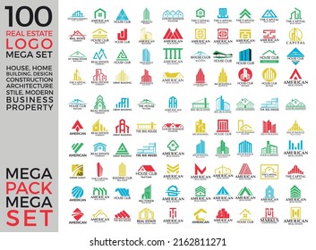 	
Mega Set and Big Group, Real Estate, Building and Construction Logo Vector Design Eps 10	
