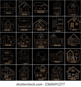 Mega Set and Big Group, Real Estate Logo Set , Creative House Logo Collection Abstract Buildings Logo Set. 