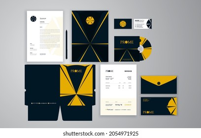 Mega set of branding stationery design with creative logo. Template usage for corporate business. 