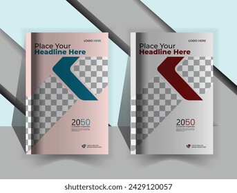 Mega set of business vectors. Layout of a brochure template and cover design.
