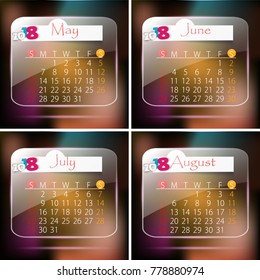 Mega Set of Calendar for 2018 year, editable template poster and calendar design, vector illustration...