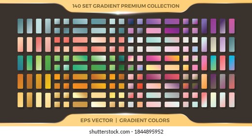 Mega set collection swatches soft pastel gradients palettes combinations