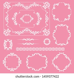 Mega set collections of vintage design elements.