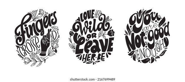 Mega set. Cute hand drawn doodle lettering postcard. Lettering art for poster, banner, web, t-shirt design.
