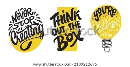 Mega set. Cute hand drawn doodle lettering motivation phrase postcard. Lettering art banner, t-shirt design. 