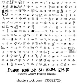 MEGA set of doodles. Super collection of arrow ,business and finance, social media shopping elements. Creative