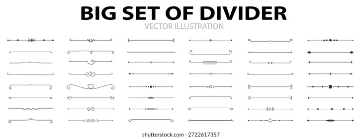 Mega set of floral dividers frames collection, floral dividers decoration elements mega collection pack Mega set of floral dividers frames collection vector. VECTOR ILLUSTRATION